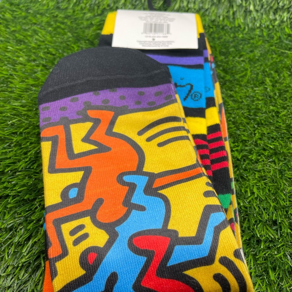 Keith Haring Men's 2-Pack Crew Socks, Multi Color, NWT - Picture 4 of 4